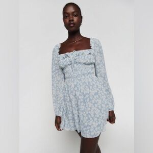 Reformation mini dress long sleeve